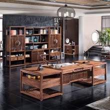 实木办公桌老板桌总裁办公桌
